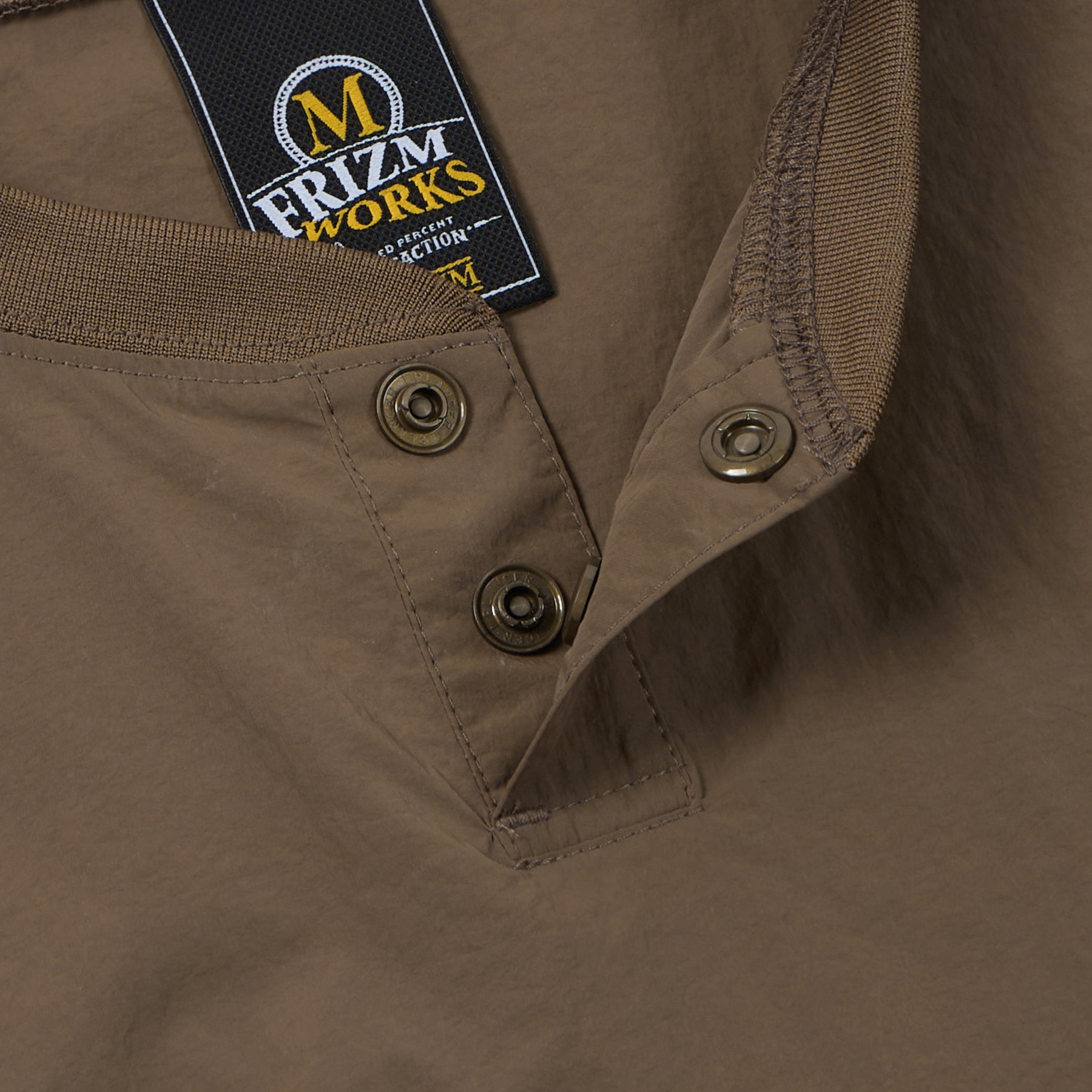 NYLON POCKET PULLOVER SWEATER - BROWN