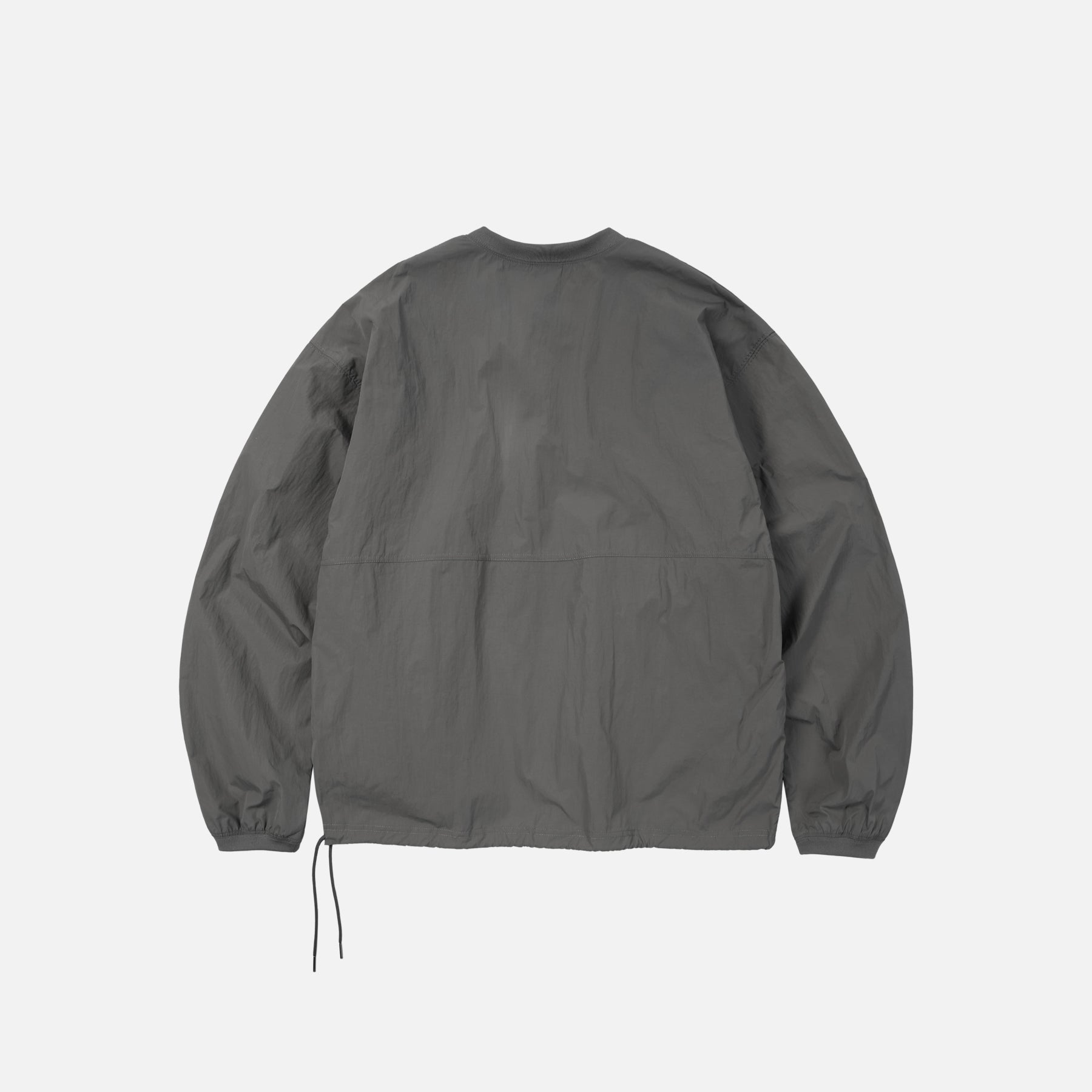 NYLON POCKET PULLOVER SWEATER - DEEP GRAY