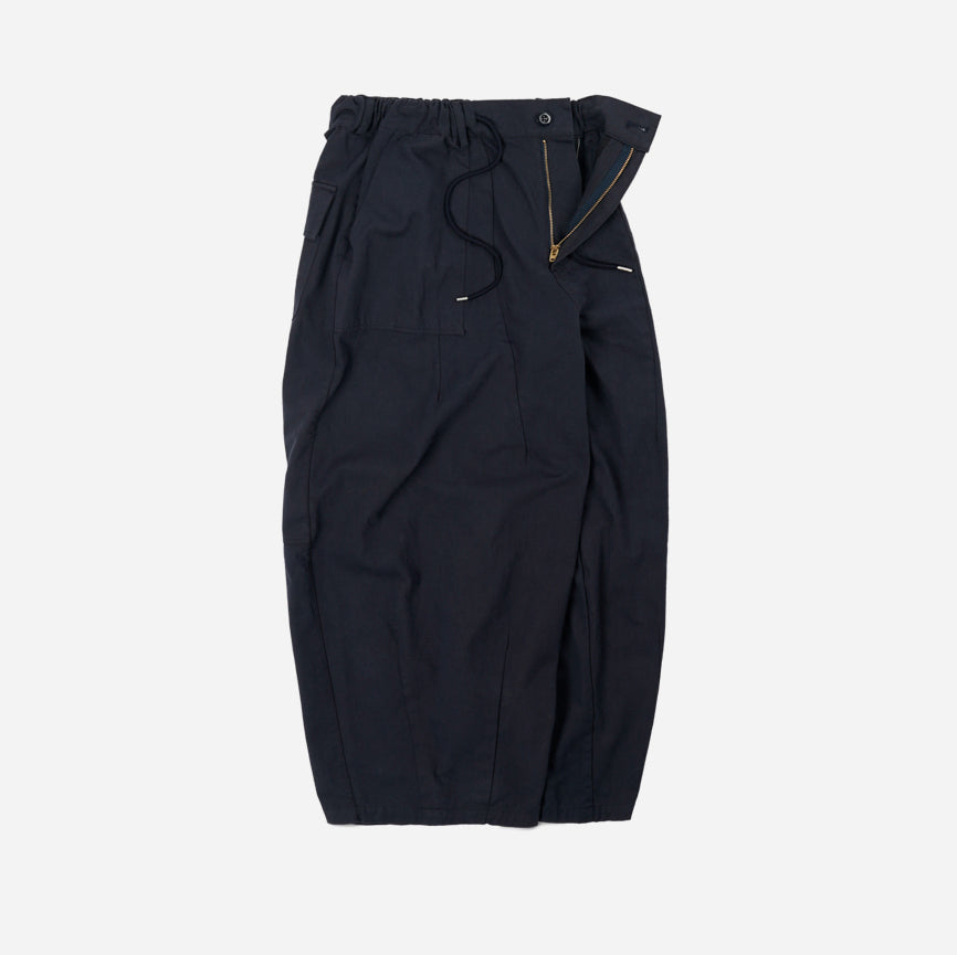 TWILL BALLOON PANTS - NAVY