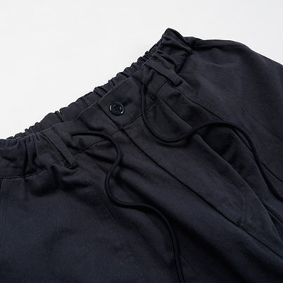 TWILL BALLOON PANTS - NAVY