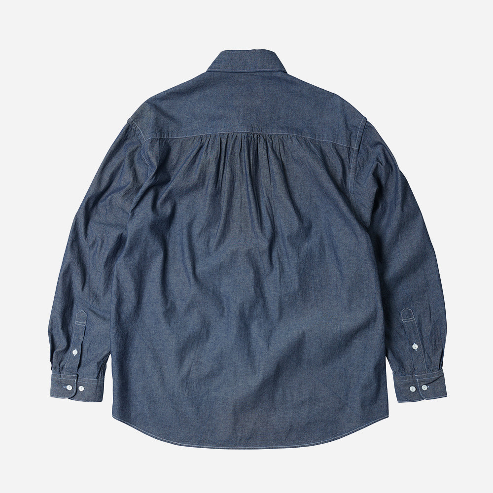 CIGARETTE POCKET CHAMBRAY SHIRT - INDIGO