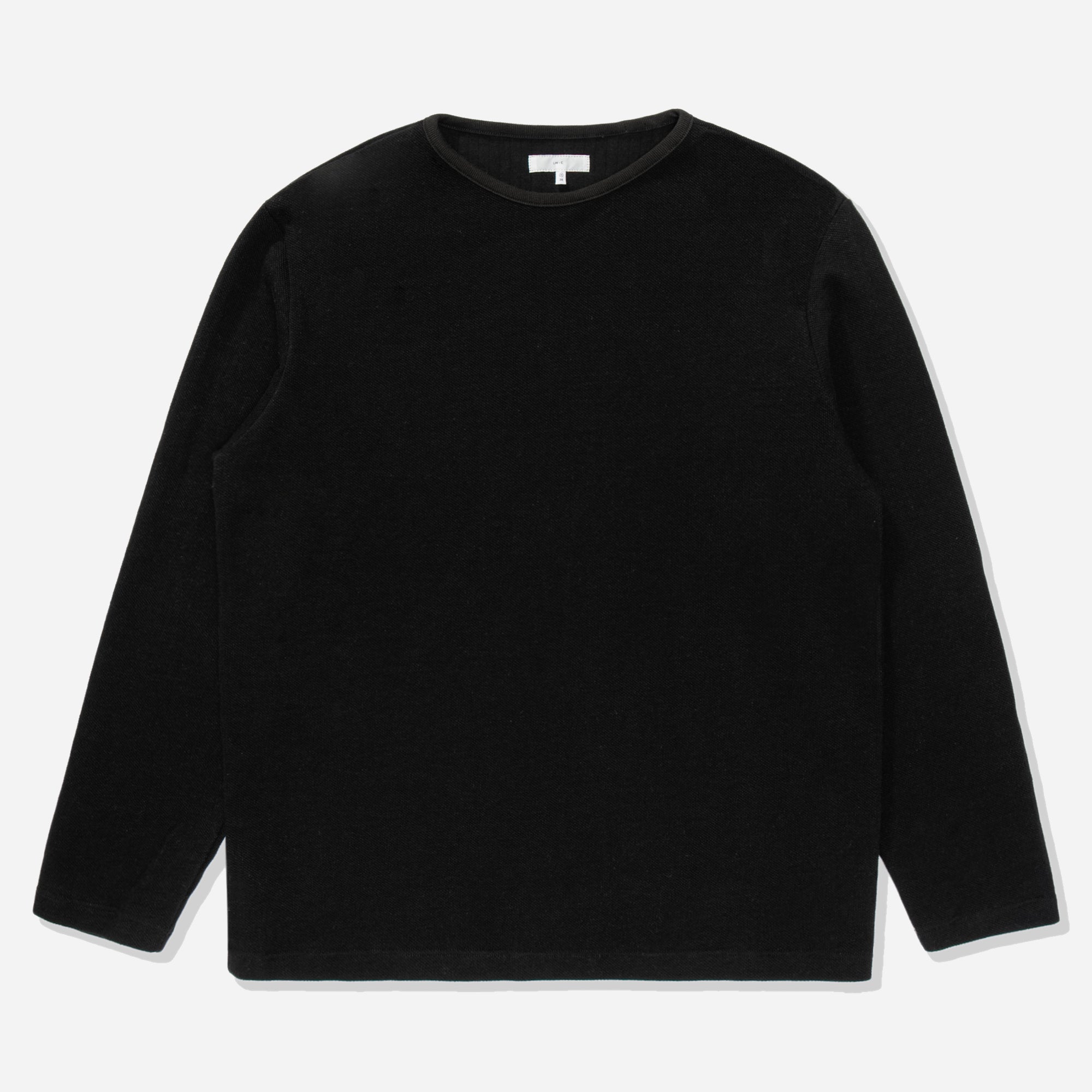 DOUBLE KNIT SWEATER - BLACK