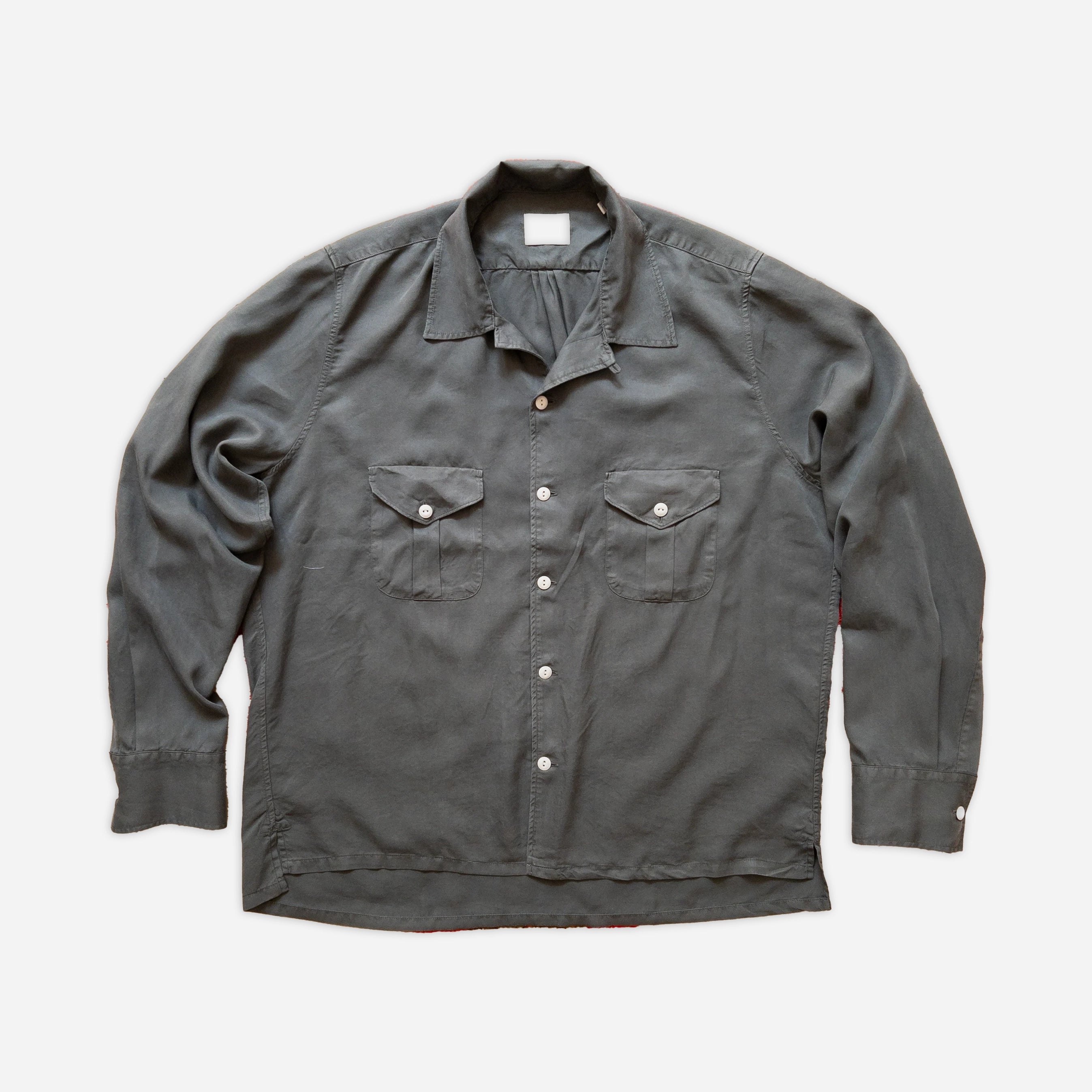 GABARDINE PATIO SHIRT - FADED BLACK