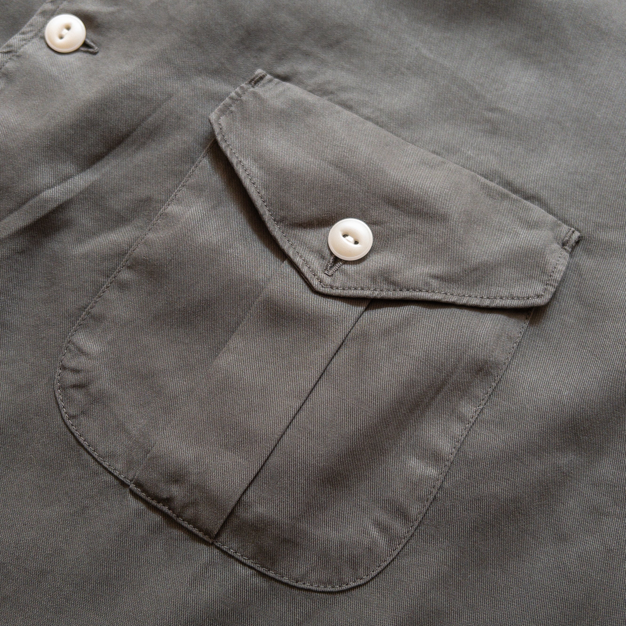 GABARDINE PATIO SHIRT - FADED BLACK