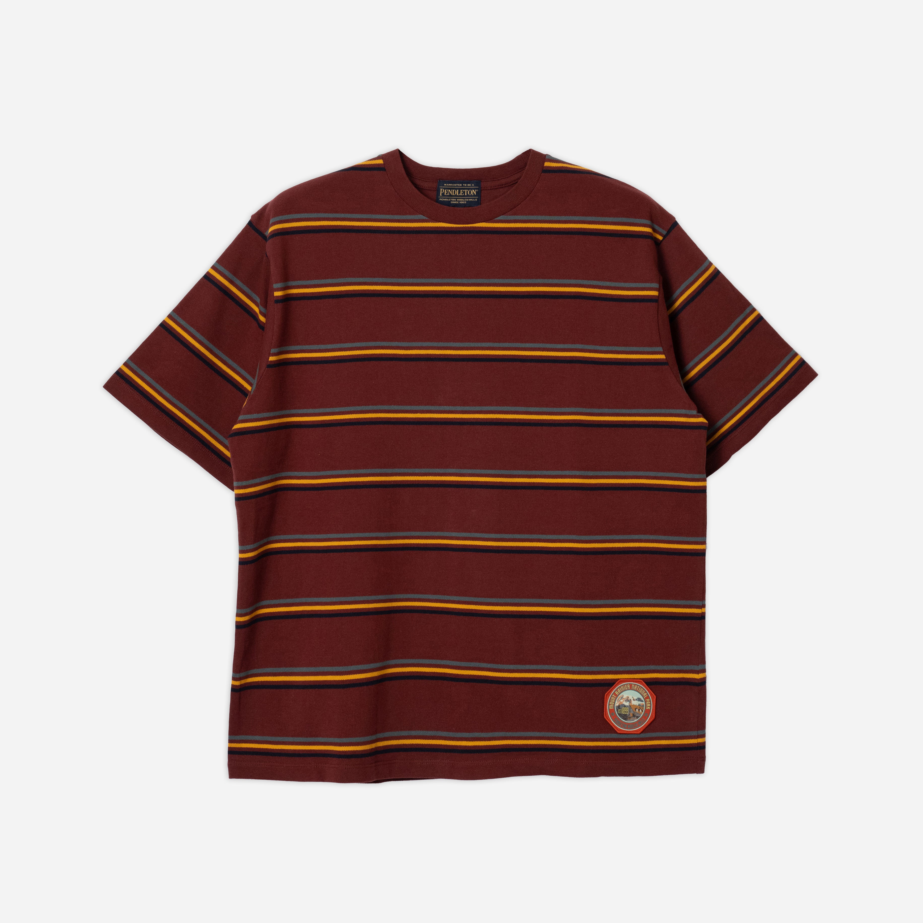 NATIONAL PARK PIQUE BOARDER T-SHIRT - MOUNT RAINER