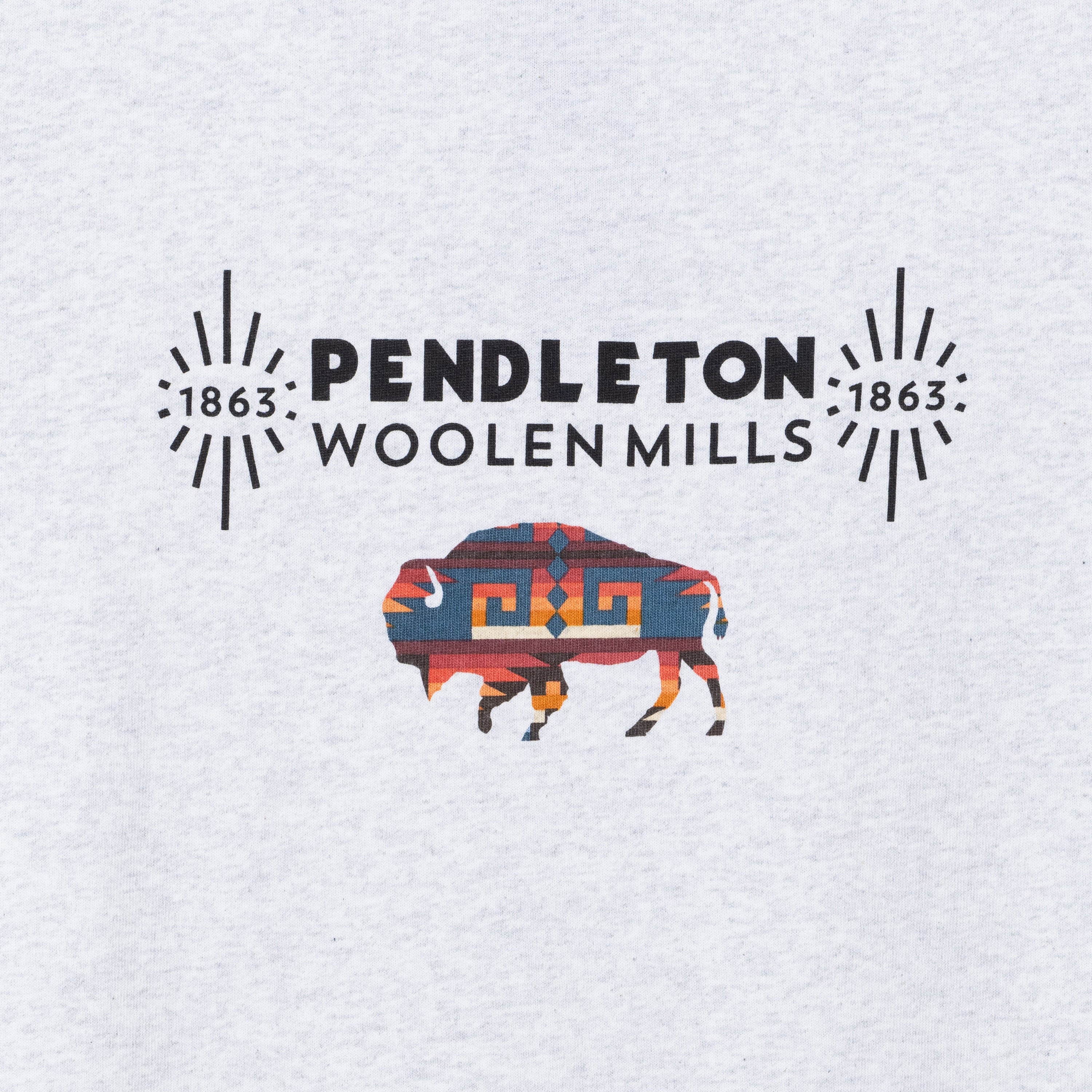 BUFFALO LOGO PRINT T-SHIRT - BIRCH