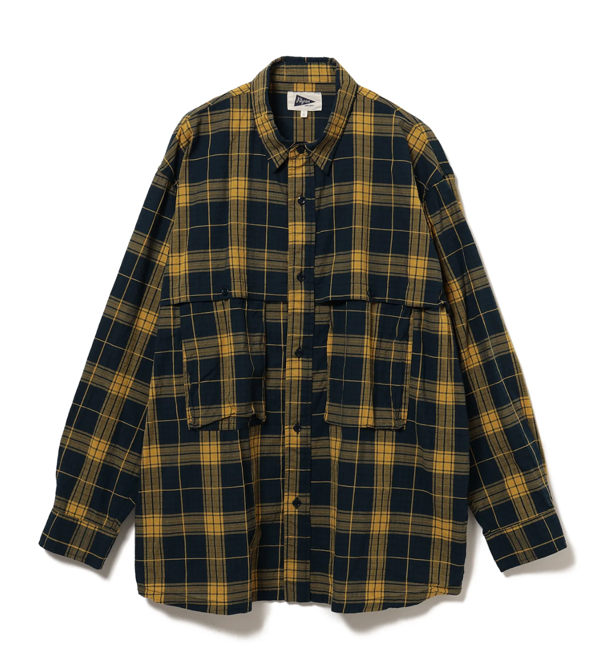 ALBERT PLAID FIELD SHIRT - NAVY/YELLOW