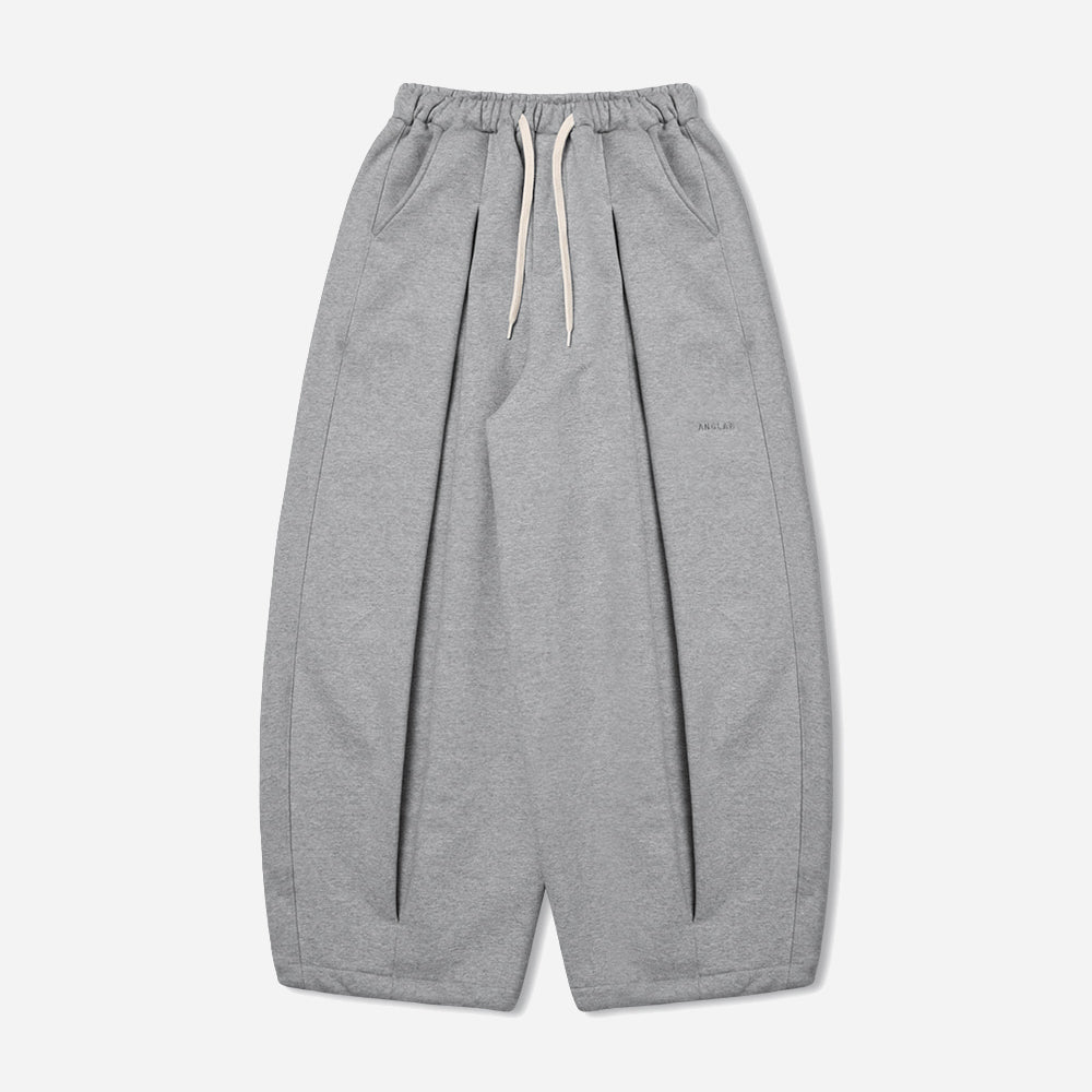 VALLEY TUCK SWEAT BALLOON PANT - MELANGE GREY