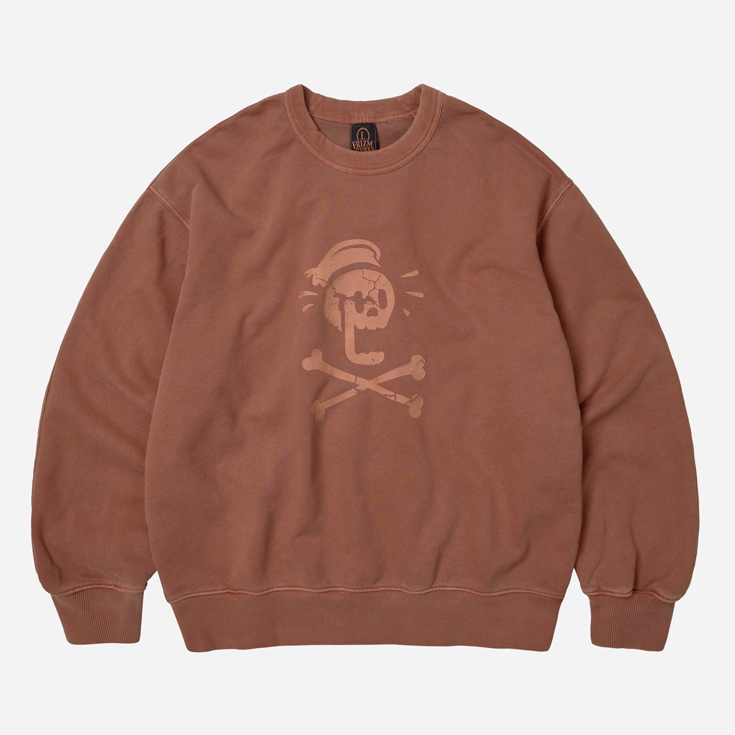 BLACK FLAG PIGMENT DYEING SWEATSHIRT - BRICK