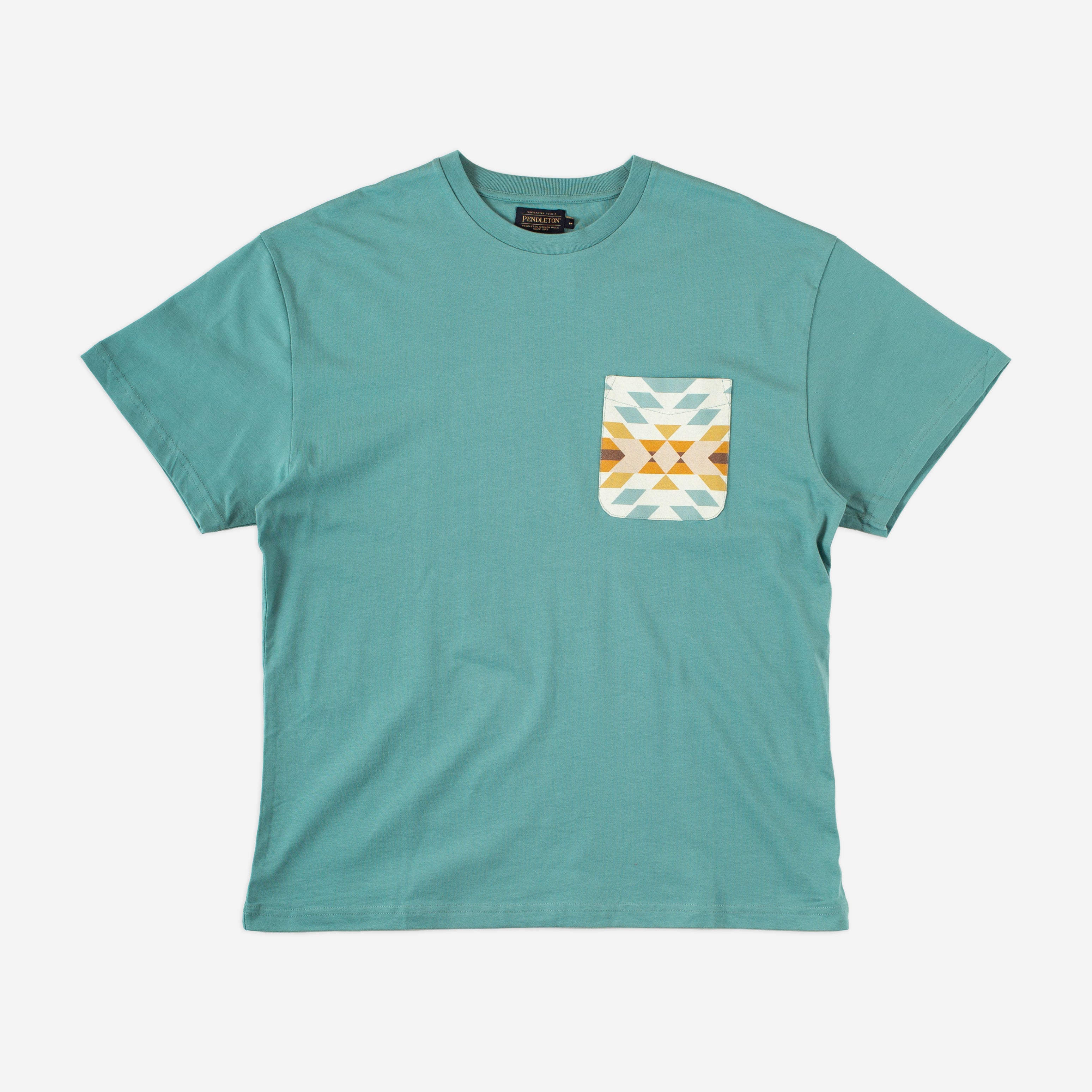 POCKET T-SHIRT - DUCK EGG/ RANCHO ARROYO