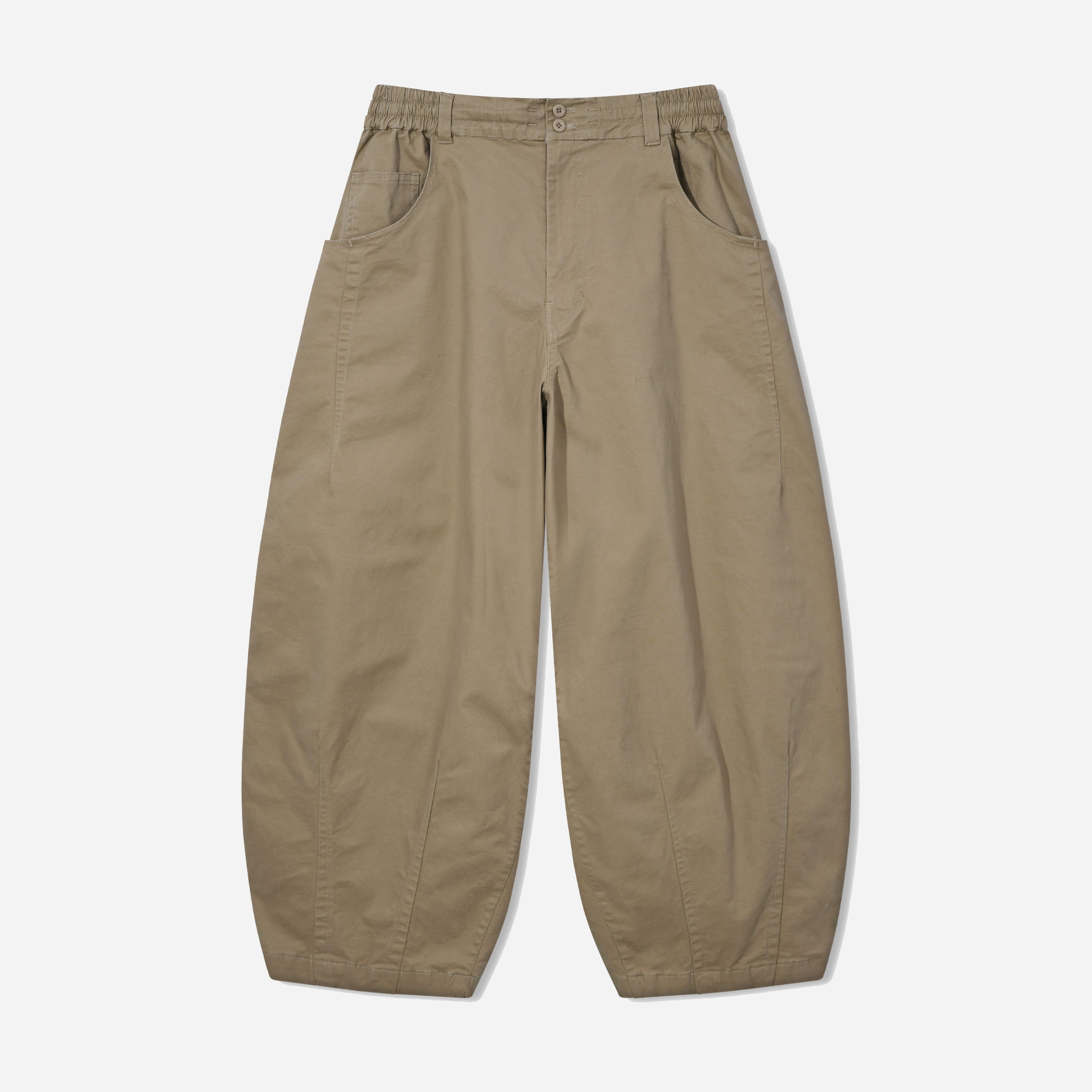 PIT POCKET DART CHINO BALLOON PANT - BEIGE