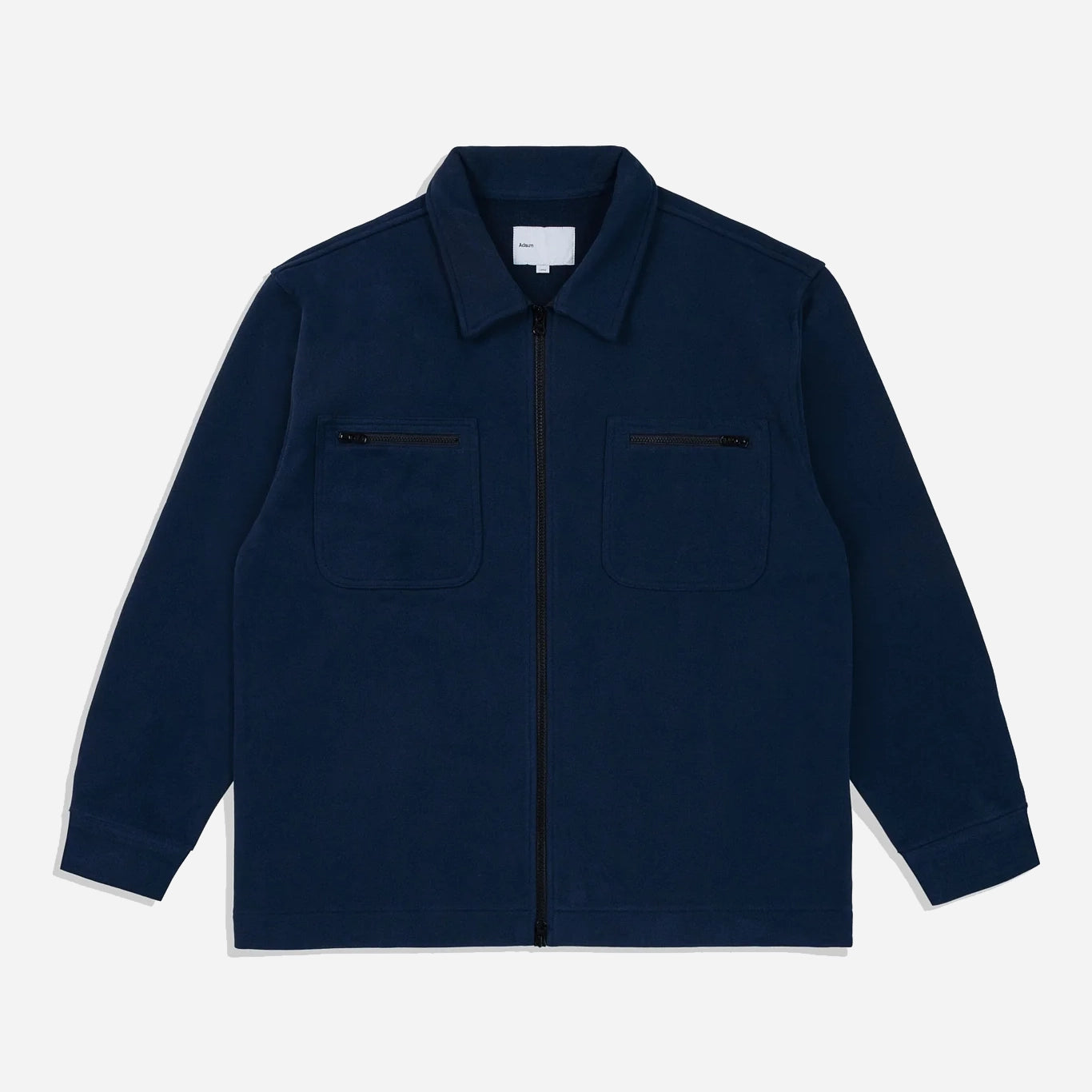 FLEECE ZIP OVERSHIRT - NAVY