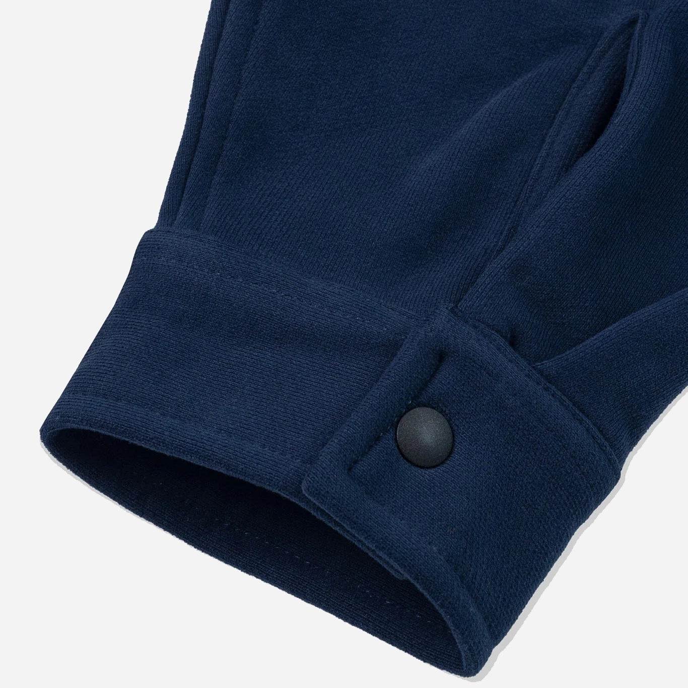 FLEECE ZIP OVERSHIRT - NAVY