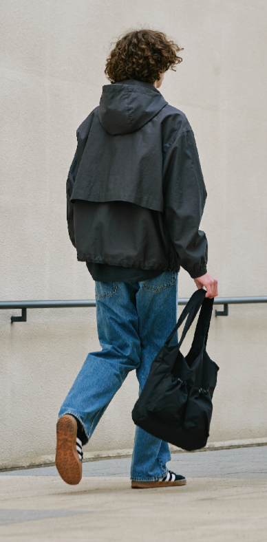 NYLON BORE BAG - GREY