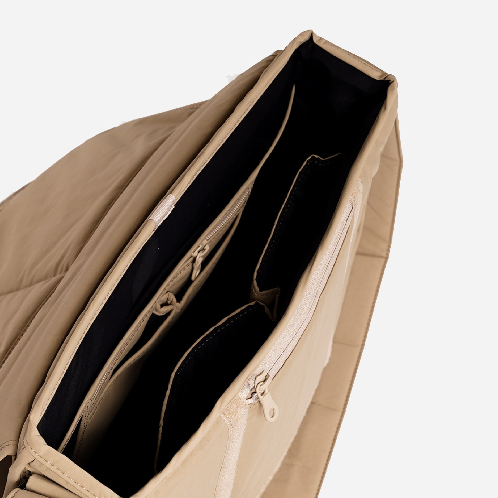 NYLON RUNNERS BAG - BEIGE