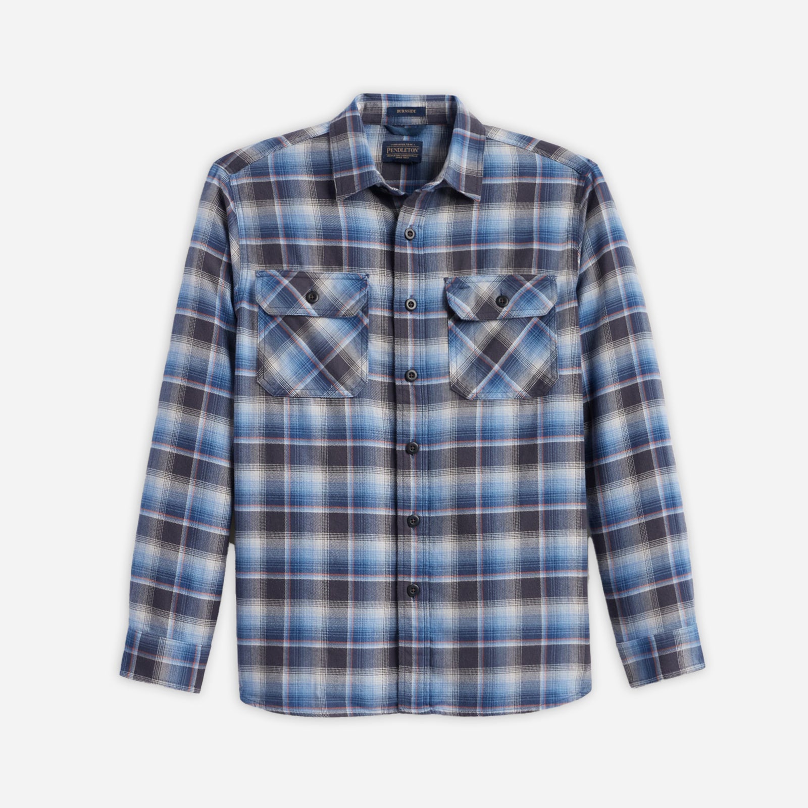 BURNSIDE SHIRT - CHARCOAL/BLUE PLAID
