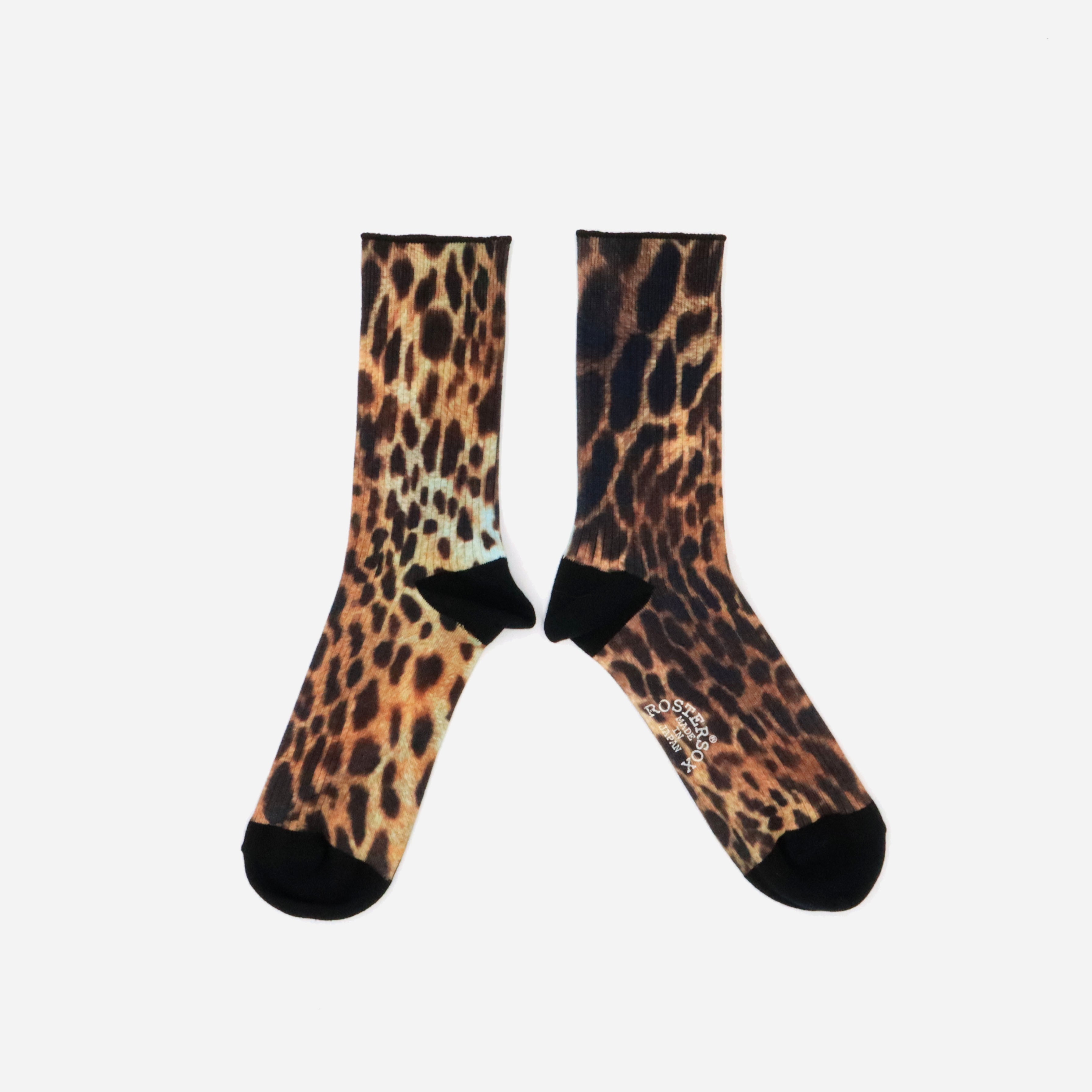 LEOPARD SOCK - BLACK/YELLOW